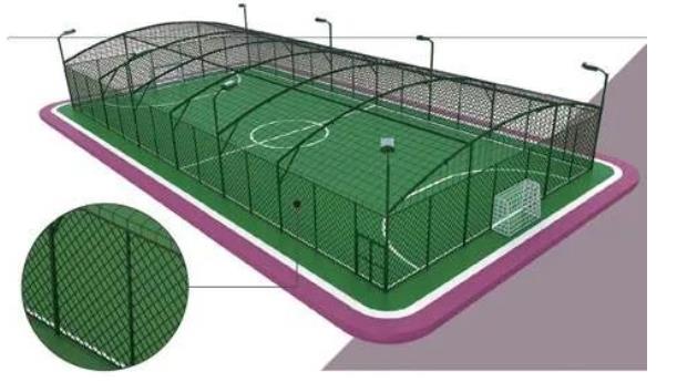 笼式人造草坪足球场施工流程